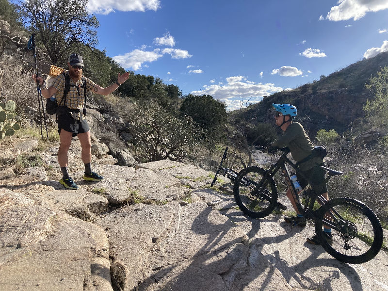 Crazy man describes Tucson Eastern Skyline Traverse to mountain biker